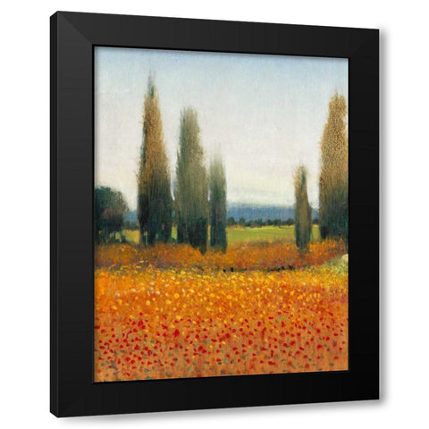 Cypress Trees II Black Modern Wood Framed Art Print with Double Matting by OToole, Tim