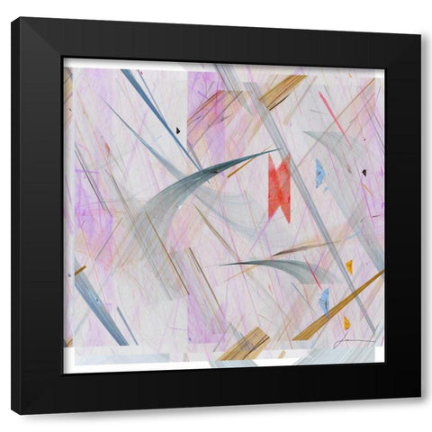 Vectora Panel IV Black Modern Wood Framed Art Print with Double Matting by Burghardt, James