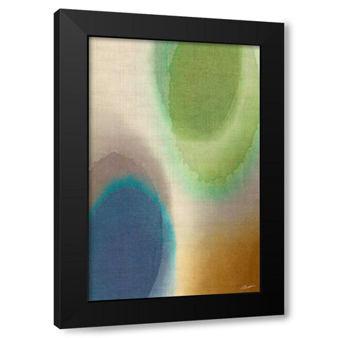 Overtone Blue II Black Modern Wood Framed Art Print by Butler, John