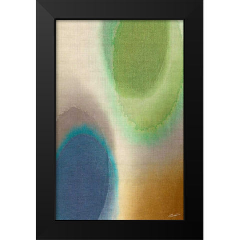 Overtone Blue II Black Modern Wood Framed Art Print by Butler, John