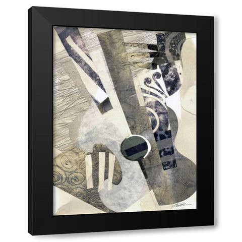 Calipso I Black Modern Wood Framed Art Print with Double Matting by Butler, John