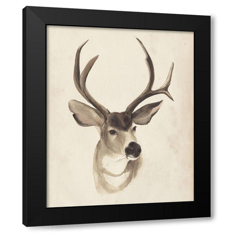Watercolor Animal Study II Black Modern Wood Framed Art Print by Popp, Grace