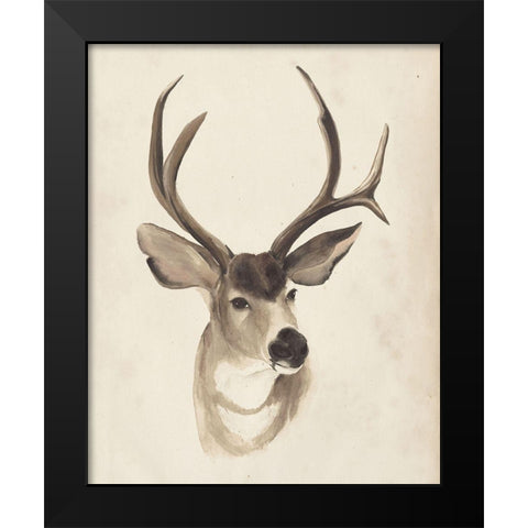 Watercolor Animal Study II Black Modern Wood Framed Art Print by Popp, Grace