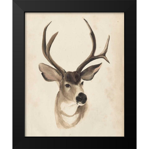 Watercolor Animal Study II Black Modern Wood Framed Art Print by Popp, Grace