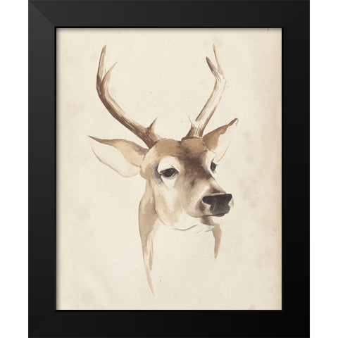 Watercolor Animal Study IV Black Modern Wood Framed Art Print by Popp, Grace