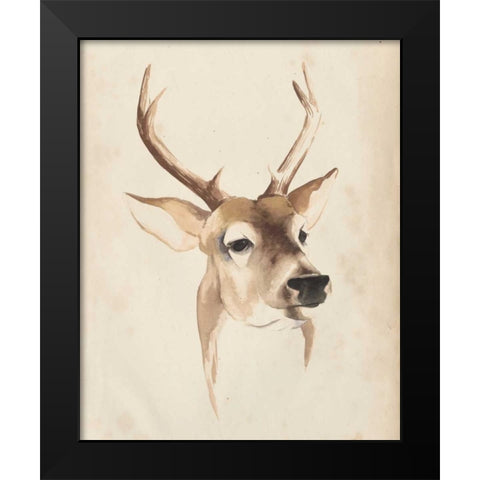 Watercolor Animal Study IV Black Modern Wood Framed Art Print by Popp, Grace