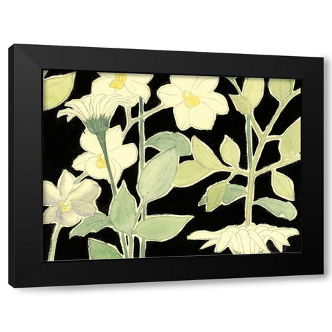 White Night Flowers II Black Modern Wood Framed Art Print with Double Matting by Popp, Grace