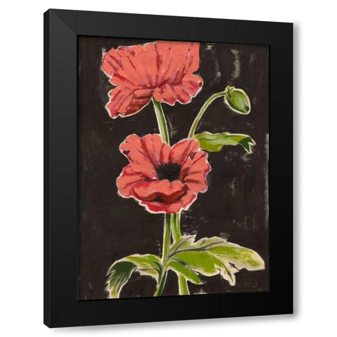 Haloed Poppies I Black Modern Wood Framed Art Print by Popp, Grace