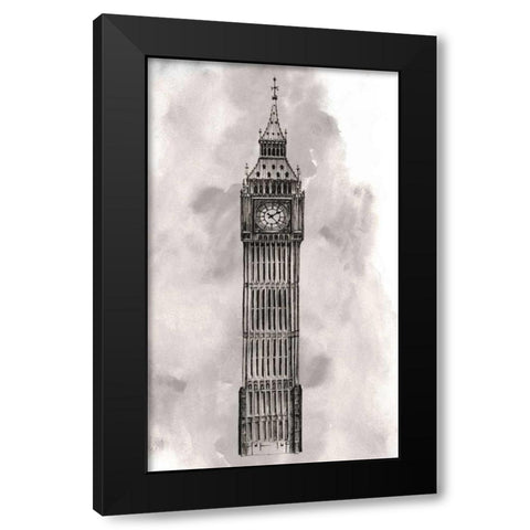 World Landmarks I Black Modern Wood Framed Art Print by Popp, Grace