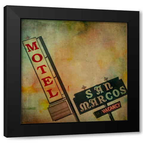 Vintage LA V Black Modern Wood Framed Art Print by Malek, Honey