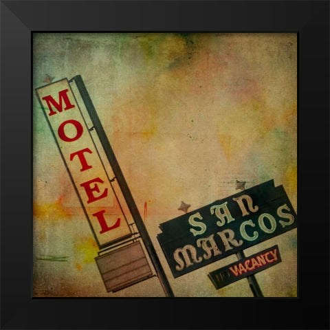 Vintage LA V Black Modern Wood Framed Art Print by Malek, Honey