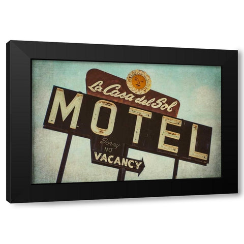 Vintage LA VI Black Modern Wood Framed Art Print by Malek, Honey