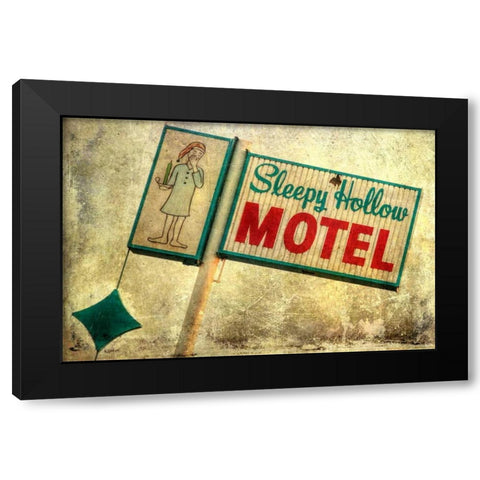 Vintage LA X Black Modern Wood Framed Art Print by Malek, Honey