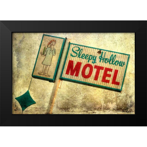 Vintage LA X Black Modern Wood Framed Art Print by Malek, Honey