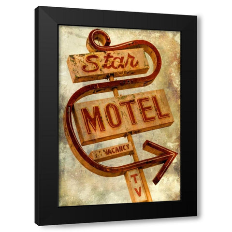 Vintage LA XIII Black Modern Wood Framed Art Print by Malek, Honey