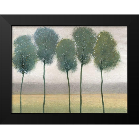 Row of Trees II Black Modern Wood Framed Art Print by OToole, Tim
