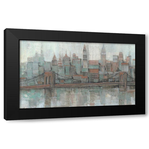 City Center II Black Modern Wood Framed Art Print with Double Matting by OToole, Tim