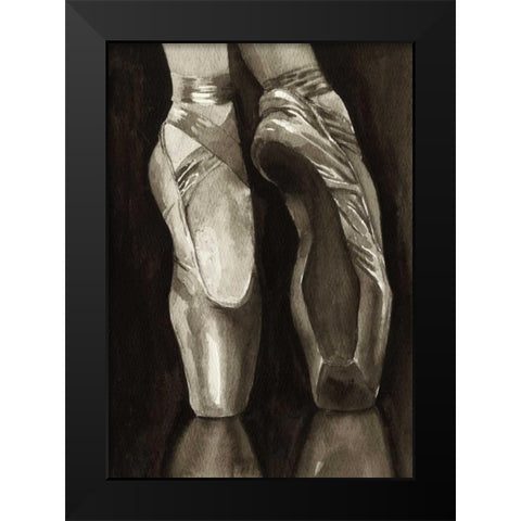 Ballet Shoes I Black Modern Wood Framed Art Print by Popp, Grace