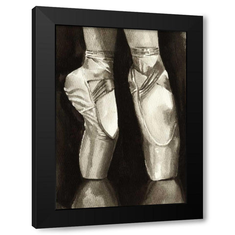 Ballet Shoes II Black Modern Wood Framed Art Print by Popp, Grace