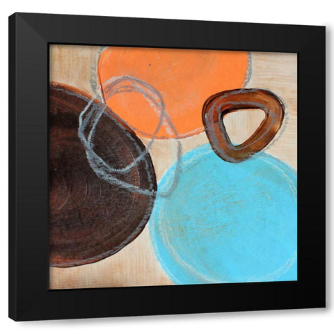 Sparkling Mix I Black Modern Wood Framed Art Print with Double Matting by Orlov, Irena