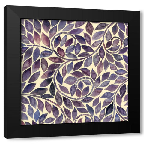 Amethyst Swirls I Black Modern Wood Framed Art Print by Popp, Grace