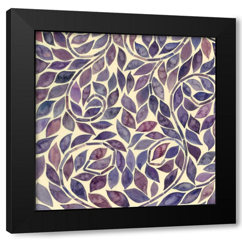 Amethyst Swirls III Black Modern Wood Framed Art Print by Popp, Grace