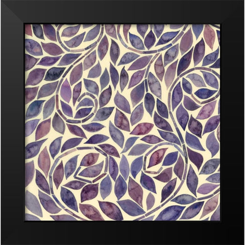 Amethyst Swirls III Black Modern Wood Framed Art Print by Popp, Grace