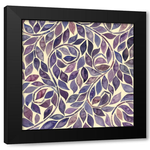 Amethyst Swirls IV Black Modern Wood Framed Art Print with Double Matting by Popp, Grace