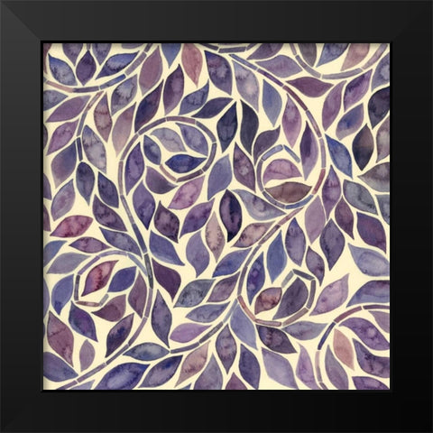 Amethyst Swirls IV Black Modern Wood Framed Art Print by Popp, Grace