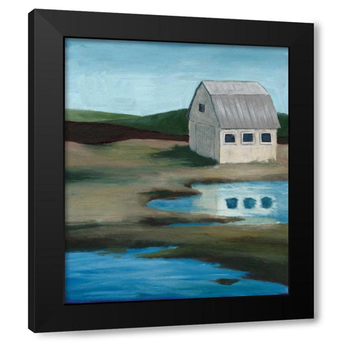 Farmstead II Black Modern Wood Framed Art Print with Double Matting by Popp, Grace