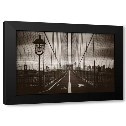 Cabels Web Black Modern Wood Framed Art Print by Brooknam, John