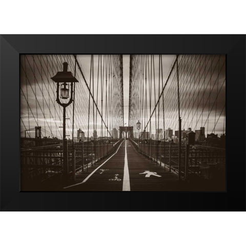 Cabels Web Black Modern Wood Framed Art Print by Brooknam, John