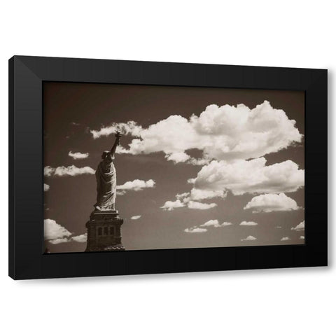 Liberty in the Clouds Black Modern Wood Framed Art Print by Brooknam, John