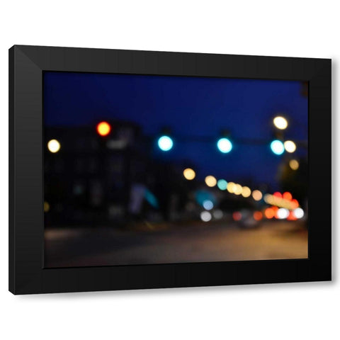 Bokeh Abstract I Black Modern Wood Framed Art Print by Chandler, Sharon
