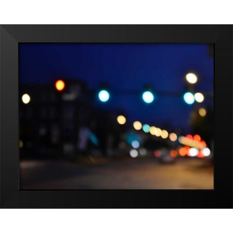 Bokeh Abstract I Black Modern Wood Framed Art Print by Chandler, Sharon
