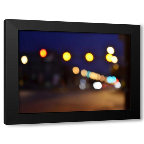 Bokeh Abstract II Black Modern Wood Framed Art Print by Chandler, Sharon