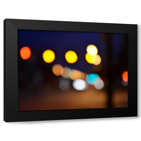 Bokeh Abstract III Black Modern Wood Framed Art Print with Double Matting by Chandler, Sharon