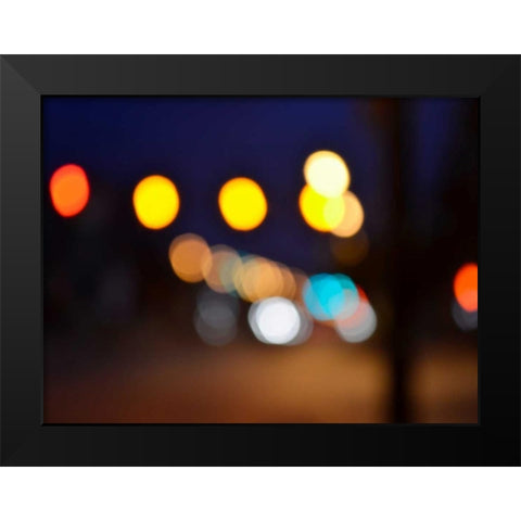 Bokeh Abstract III Black Modern Wood Framed Art Print by Chandler, Sharon