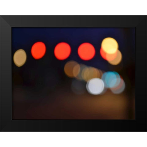 Bokeh Abstract IV Black Modern Wood Framed Art Print by Chandler, Sharon
