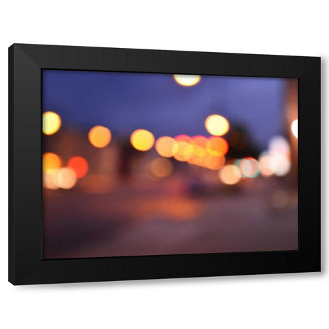 Bokeh Abstract V Black Modern Wood Framed Art Print with Double Matting by Chandler, Sharon