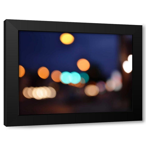 Bokeh Abstract VII Black Modern Wood Framed Art Print by Chandler, Sharon