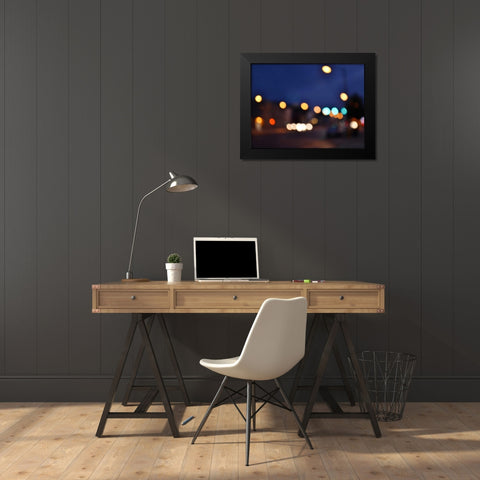 Bokeh Abstract VIII Black Modern Wood Framed Art Print by Chandler, Sharon