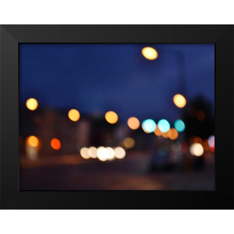 Bokeh Abstract VIII Black Modern Wood Framed Art Print by Chandler, Sharon
