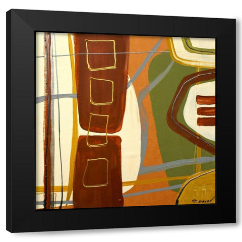 Simplicity I Black Modern Wood Framed Art Print by Orlov, Irena