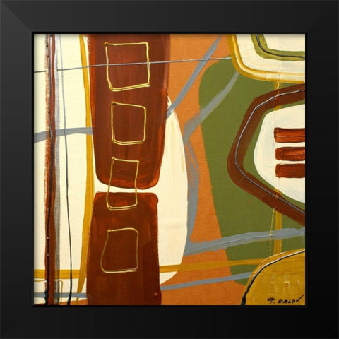 Simplicity I Black Modern Wood Framed Art Print by Orlov, Irena