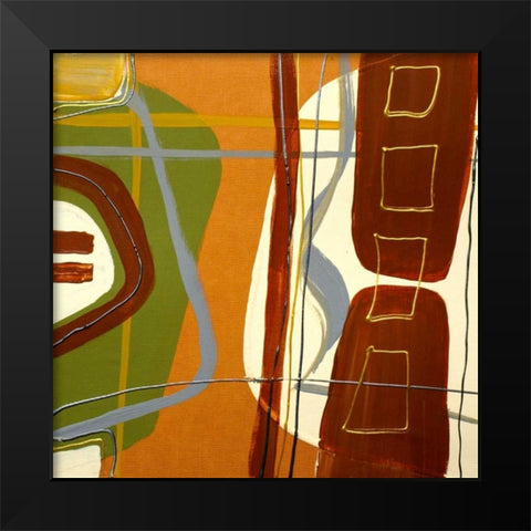 Simplicity II Black Modern Wood Framed Art Print by Orlov, Irena