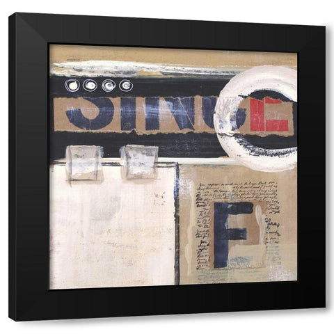 Abstract Inspiration I Black Modern Wood Framed Art Print with Double Matting by Orlov, Irena