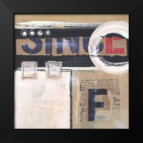 Abstract Inspiration I Black Modern Wood Framed Art Print by Orlov, Irena