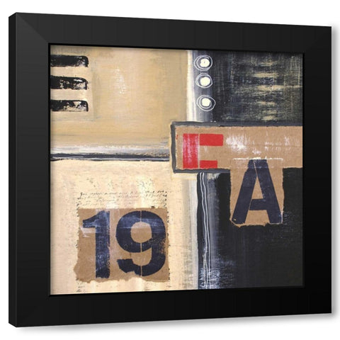 Abstract Inspiration II Black Modern Wood Framed Art Print by Orlov, Irena