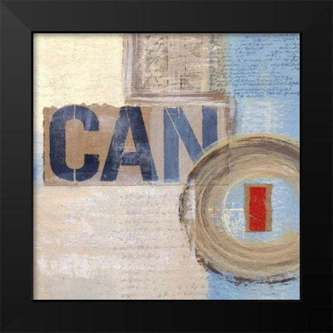 Abstract Inspiration IV Black Modern Wood Framed Art Print by Orlov, Irena